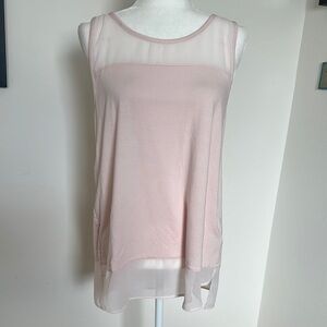 Sheer Pink Sleeveless Top